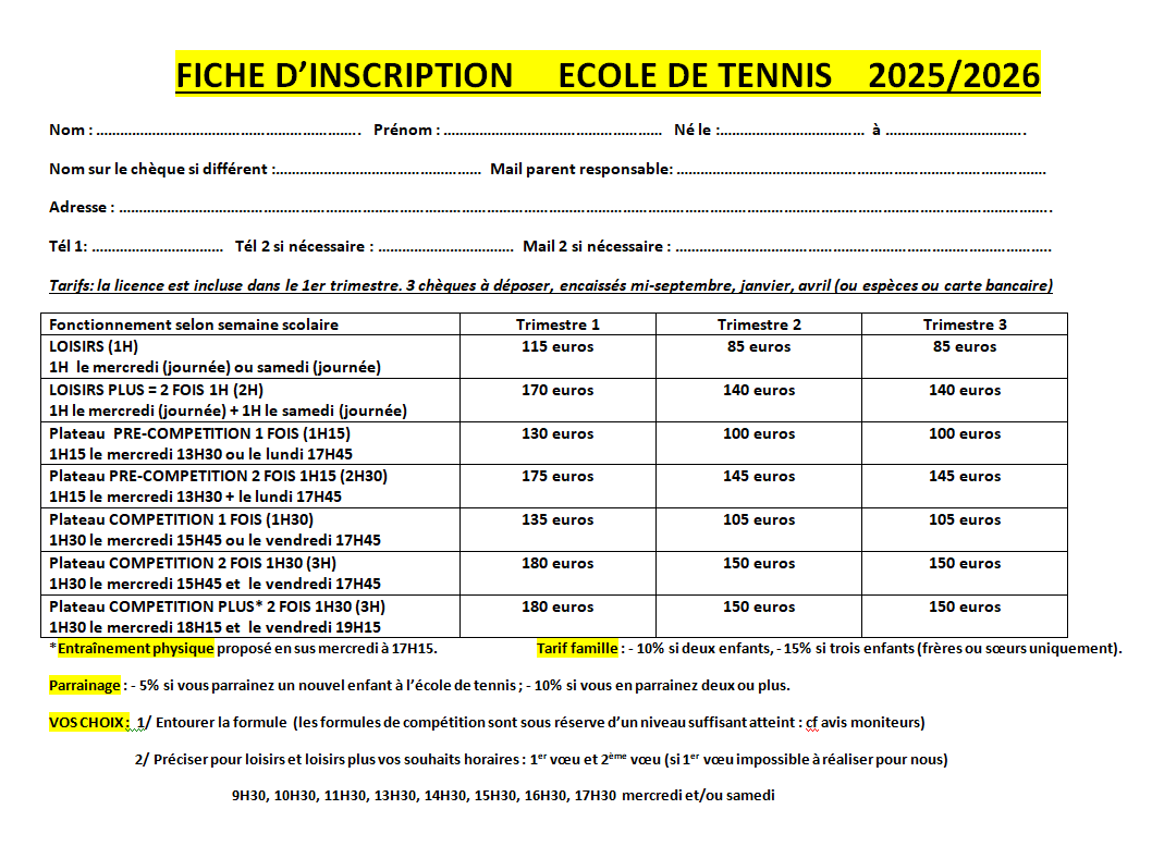 Fiche inscription Ecole Tennis 2025_2026 (image)
